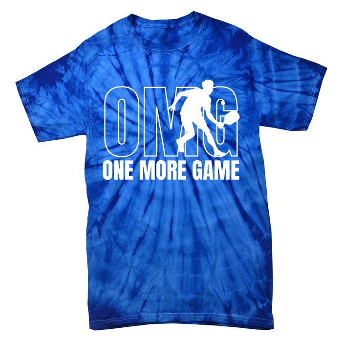 One More Game Omg Retro Funny Pickleball Lover Pickle Ball Tie-Dye T-Shirt