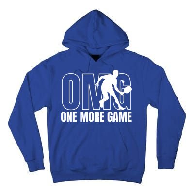 One More Game Omg Retro Funny Pickleball Lover Pickle Ball Tall Hoodie
