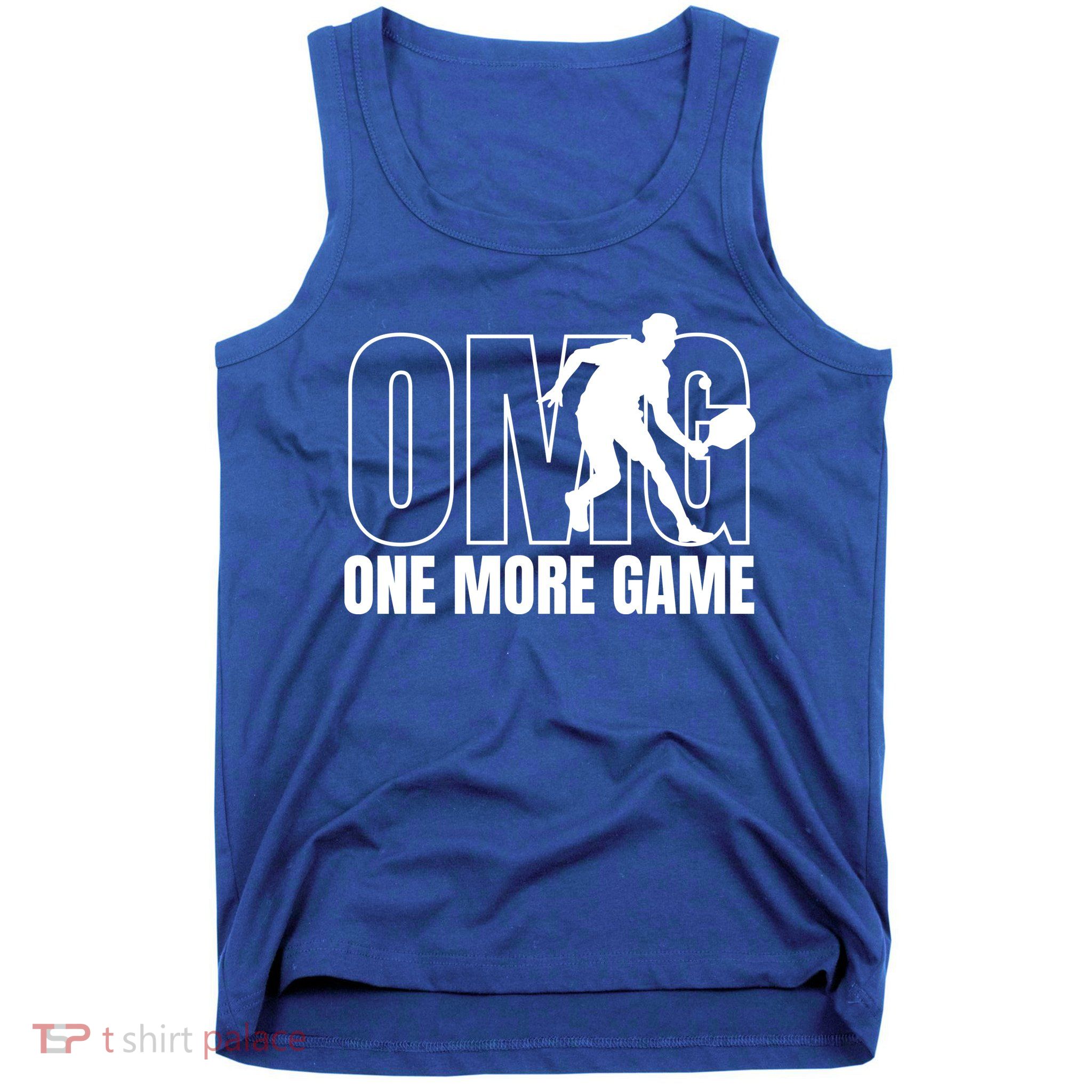 One More Game Omg Retro Funny Pickleball Lover Pickle Ball Tank Top