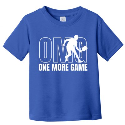 One More Game Omg Retro Funny Pickleball Lover Pickle Ball Toddler T-Shirt
