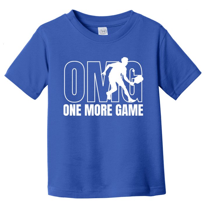One More Game Omg Retro Funny Pickleball Lover Pickle Ball Toddler T-Shirt