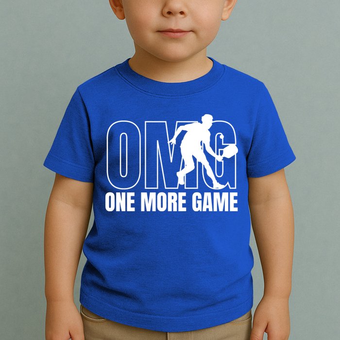 One More Game Omg Retro Funny Pickleball Lover Pickle Ball Toddler T-Shirt
