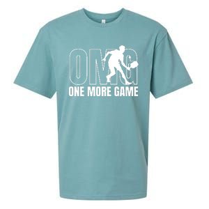 One More Game Omg Retro Funny Pickleball Lover Pickle Ball Sueded Cloud Jersey T-Shirt