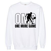 One More Game Omg Retro Funny Pickleball Lover Pickle Ball Garment-Dyed Sweatshirt