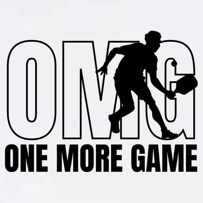 One More Game Omg Retro Funny Pickleball Lover Pickle Ball Garment-Dyed Sweatshirt