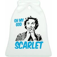 Oh My God Scarlet Ceramic Bell Ornament