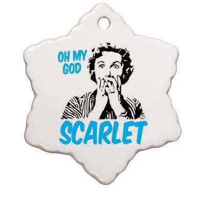 Oh My God Scarlet Ceramic Star Ornament