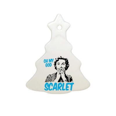 Oh My God Scarlet Ceramic Tree Ornament