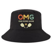 One More Game OMG Retro Funny Pickleball Lover Pickle Ball Cool Comfort Performance Bucket Hat