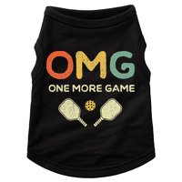 One More Game OMG Retro Funny Pickleball Lover Pickle Ball Doggie Tank
