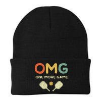 One More Game OMG Retro Funny Pickleball Lover Pickle Ball Beanie