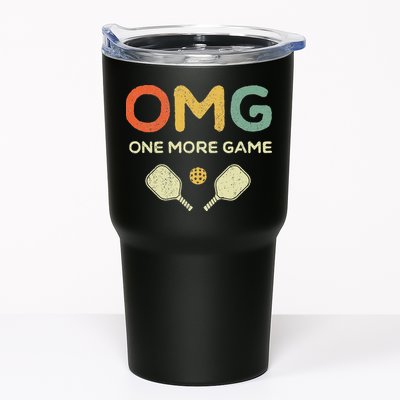 One More Game OMG Retro Funny Pickleball Lover Pickle Ball Tumbler