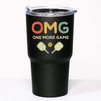 One More Game OMG Retro Funny Pickleball Lover Pickle Ball Tumbler