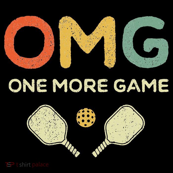 One More Game OMG Retro Funny Pickleball Lover Pickle Ball Sustainable Knit Beanie