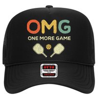 One More Game OMG Retro Funny Pickleball Lover Pickle Ball Hat