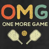 One More Game OMG Retro Funny Pickleball Lover Pickle Ball Hat
