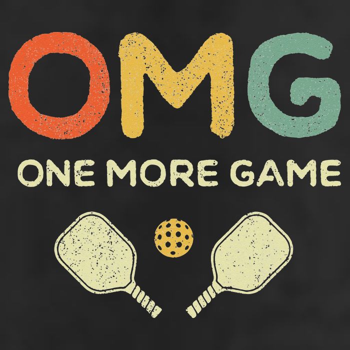 One More Game OMG Retro Funny Pickleball Lover Pickle Ball Hat