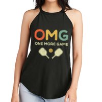 One More Game OMG Retro Funny Pickleball Lover Pickle Ball Women's Perfect Tri Rocker Tank