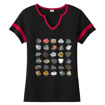 Ores Minerals Gems And Crystals Rock Collecting Ladies Halftime Notch Neck Tee