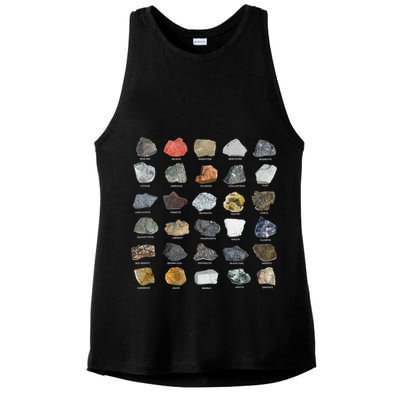 Ores Minerals Gems And Crystals Rock Collecting Ladies PosiCharge Tri-Blend Wicking Tank
