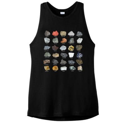 Ores Minerals Gems And Crystals Rock Collecting Ladies PosiCharge Tri-Blend Wicking Tank