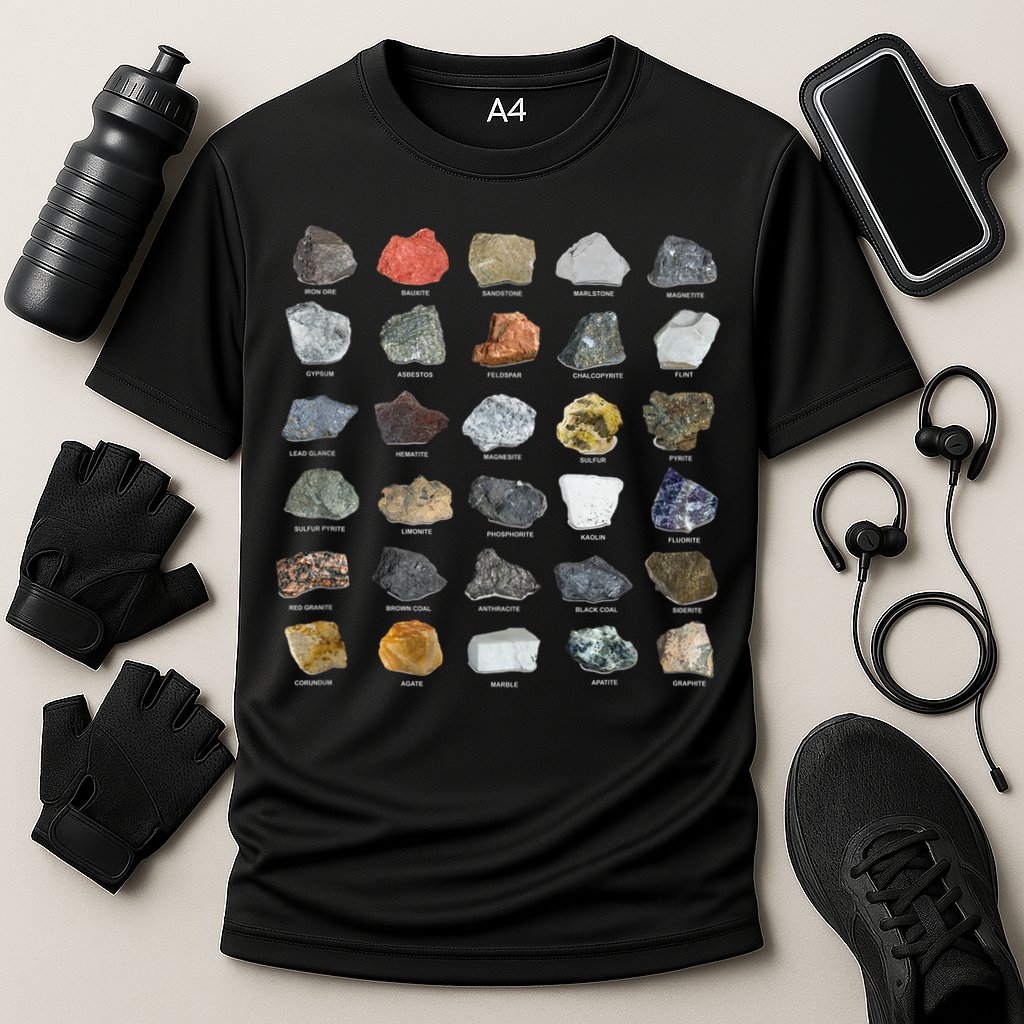 Ores Minerals Gems And Crystals Rock Collecting Performance Shirt