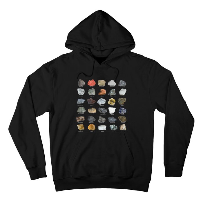 Ores Minerals Gems And Crystals Rock Collecting Hoodie