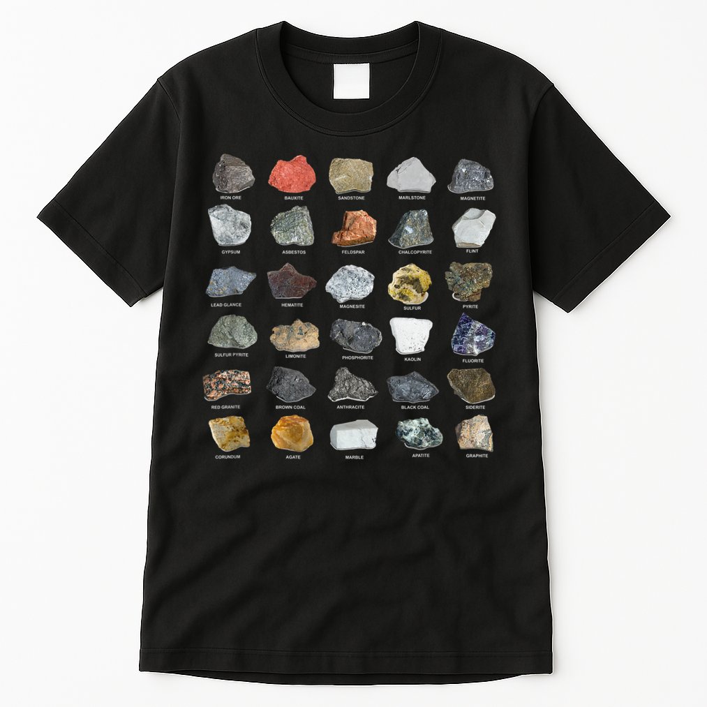 Ores Minerals Gems And Crystals Rock Collecting Tall T-Shirt