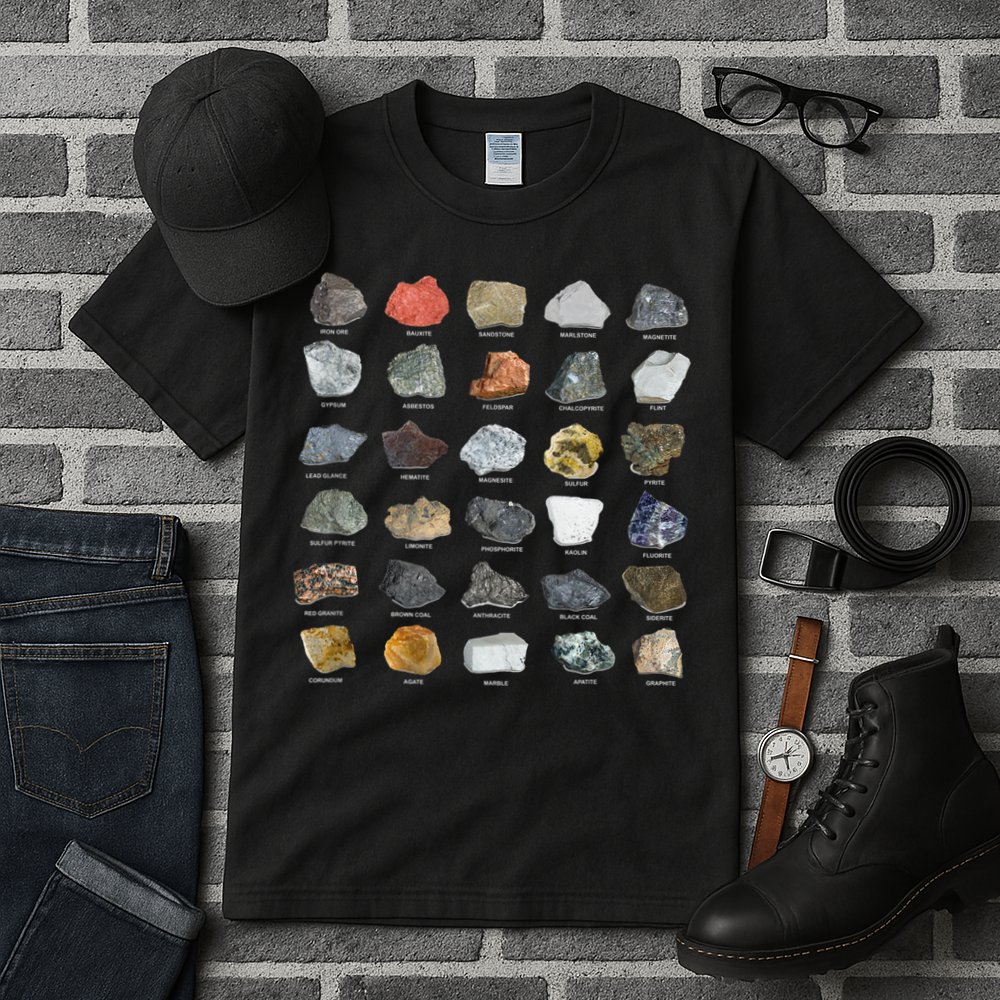 Ores Minerals Gems And Crystals Rock Collecting Tall T-Shirt