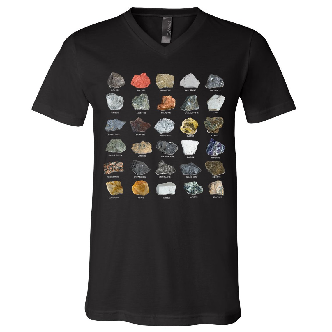 Ores Minerals Gems And Crystals Rock Collecting V-Neck T-Shirt