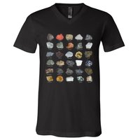 Ores Minerals Gems And Crystals Rock Collecting V-Neck T-Shirt