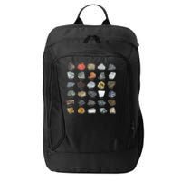 Ores Minerals Gems And Crystals Rock Collecting City Backpack