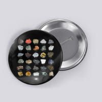 Ores Minerals Gems And Crystals Rock Collecting Button