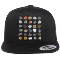 Ores Minerals Gems And Crystals Rock Collecting Flat Bill Trucker Hat