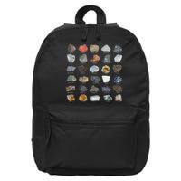 Ores Minerals Gems And Crystals Rock Collecting 16 in Basic Backpack