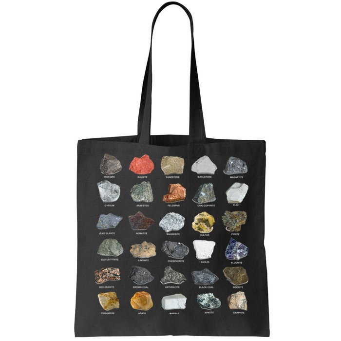 Ores Minerals Gems And Crystals Rock Collecting Tote Bag