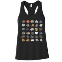 Ores Minerals Gems And Crystals Rock Collecting Women's Racerback Tank