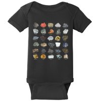 Ores Minerals Gems And Crystals Rock Collecting Baby Bodysuit