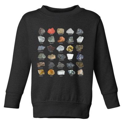 Ores Minerals Gems And Crystals Rock Collecting Toddler Sweatshirt