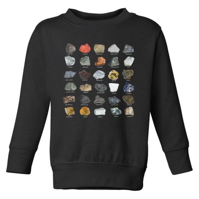 Ores Minerals Gems And Crystals Rock Collecting Toddler Sweatshirt