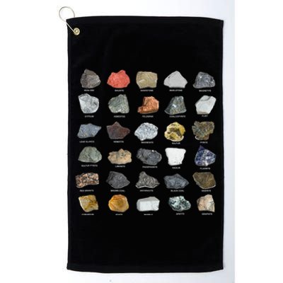 Ores Minerals Gems And Crystals Rock Collecting Platinum Collection Golf Towel