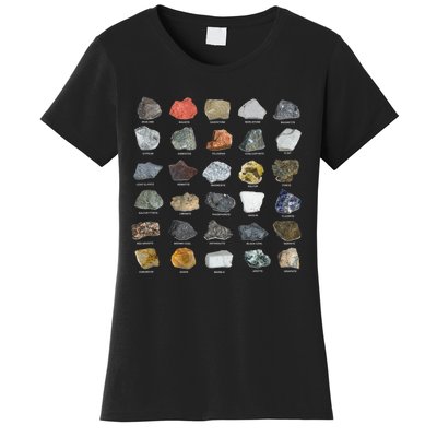 Ores Minerals Gems And Crystals Rock Collecting Women's T-Shirt