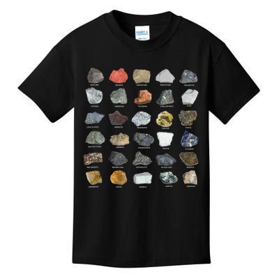 Ores Minerals Gems And Crystals Rock Collecting Kids T-Shirt