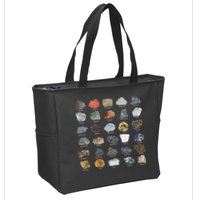 Ores Minerals Gems And Crystals Rock Collecting Zip Tote Bag