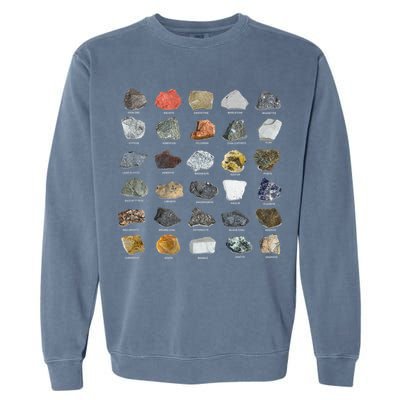 Ores Minerals Gems And Crystals Rock Collecting Garment-Dyed Sweatshirt
