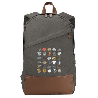 Ores Minerals Gems And Crystals Rock Collecting Cotton Canvas Backpack