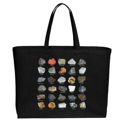 Ores Minerals Gems And Crystals Rock Collecting Cotton Canvas Jumbo Tote