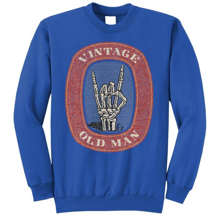 Old Man Guy Vintage Skeleton Hand Sweatshirt