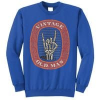 Old Man Guy Vintage Skeleton Hand Tall Sweatshirt