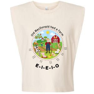 Old MacDonald Had A Farm English Nursery Rhyme Theme Garment-Dyed Women's Muscle Tee